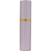 Pink lipstick pepper spray highlighting its compact size and disguised exterior.