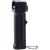 Close side angle highlighting the molded black pocket clip attached to the Mace 3‑in‑1 Police stream pepper spray.