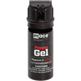 Mace Magnum 3 Flip Top Pepper Gel 45g with 20-foot range, 10% OC formula, UV marking dye, and integrated belt clip for personal protection.