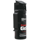 Side view of the Mace Magnum 3 pepper gel canister showing the molded black belt clip attached to the body for hands‑free carry.