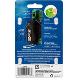 Back side view of the Mace Muzzle dog repellent spray packaging showing safety instructions, usage directions, and product details.
