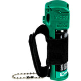 Mace Muzzle Dog Repellent pepper spray with wrist strap and keychain for protection against aggressive dogs while walking, hiking and jogging.