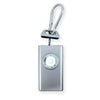 Silver Micro Guard keychain alarm displayed with compact body and built‑in keyring
