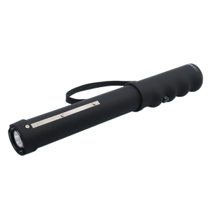 Streetwise mini lightning rod 7,000,000 stun baton with LED flashlight, grab guard strips, and rechargeable design