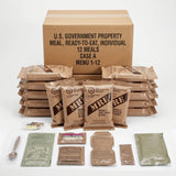 mre  entrée pouch detail with labeled packaging