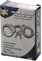 Packaging highlighting features such as durable nickel‑plated construction, double‑locking mechanism, and included keys.