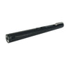Black Pain Pen stun device shown from the side, highlighting its slim cylindrical shape and textured grip.
