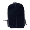 Black tactical backpack featuring large hook‑and‑loop panels for patch placement and a rugged exterior design.