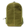 Green tactical backpack featuring large hook‑and‑loop panels for patch placement and a rugged exterior design.