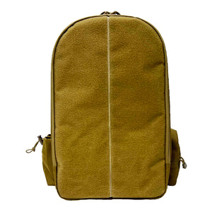 Patch backpack with large hook and loop panel for compatible patches.