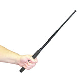 26‑inch steel expandable baton with rubberized grip shown in open position