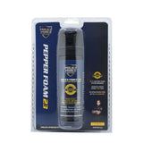 Police Force 3‑ounce pepper foam spray shown in its manufacturer packaging with product branding and printed safety details.