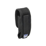 holster displayed at an angle highlighting shape and construction with belt loop