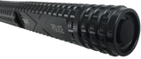 image highlighting the safety switch on the Police Force tactical stun baton flashlight with textured grip visible