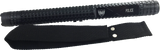 Police Force tactical stun baton flashlight shown with its fitted nylon holster designed for secure belt carry