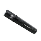 Police Force Tactical Stun Flashlight 9.2 Million Volts rechargeable aluminum self-defense flashlight with Triple Stun Technology and LED light.