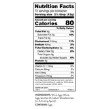 nutritional information panel close‑up on ReadyWise powdered eggs can label
