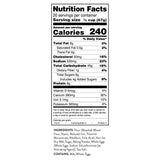 nutrition panel label close‑up on ReadyWise pancake mix #10 can