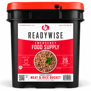 Freeze Dried Meat and Rice Survival Bucket