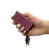 streetwise RhineStun stun gun with keyring attachment, LED flashlight, and textured rhinestone grip
