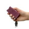 streetwise RhineStun stun gun with keyring attachment, LED flashlight, and textured rhinestone grip