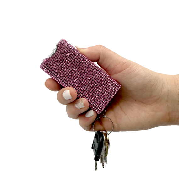 streetwise RhineStun keychain stun gun with rhinestone grip and compact 3‑inch body