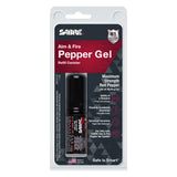 SABRE Aim & Fire gel refill shown in manufacturer packaging with product branding and usage details.
