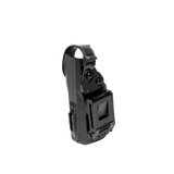 retention hood and release mechanism detail on Safariland holster