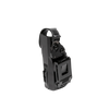 retention hood and release mechanism detail on Safariland holster