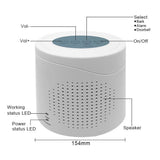Overview graphic of the barking dog alarm’s radar detection functions, displaying sensing zones and response modes.