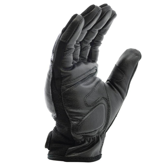 close‑up of knuckle area showing padded steel‑shot reinforcement