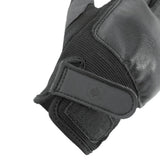 Close‑up of SAP glove velcro strap displaying the hook‑and‑loop fastening and sturdy stitched attachment.