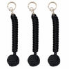 three SAP monkey‑fist key rings displayed together, showing the woven cord heads and attached metal key rings