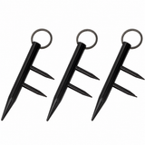 self defense key chain two prong kubotan 3 pack with colorful aluminum finish and key rings