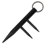 self defense key chain two prong kubotan color black
