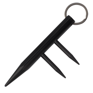 self defense key chain two prong kubotan color black