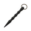 three-pack aluminum kubotan with key chain and textured grip color black