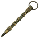 three-pack aluminum kubotan with key chain and textured grip color brown zebra
