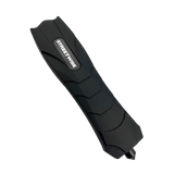 Streetwise Serpent rechargeable stun gun with four LED lights, window breaker, textured snakeskin grip, and metal belt clip for everyday personal protection.