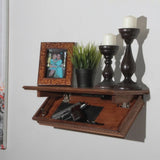 Hidden shelf safe storing valuables like cash jewelry and personal items securely
