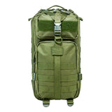 Small tactical backpack in the color green.