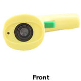 detailed view of the built‑in laser emitter on the front of the device