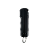 black defensive spray canister displayed from a straight‑on angle