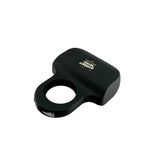 vlose‑up of black Sting Ring stun gun showing activation ring and textured grip