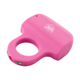 detail view pink color Sting Ring stun guns highlighting squeeze‑to‑activate design