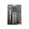 Streetwise 18 stream pepper spray (3‑oz) shown in manufacturer packaging with the flip‑top safety cap visible through the blister pack.