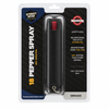 Streetwise 18 stream pepper spray (0.5‑oz) in halo‑style case shown inside manufacturer packaging with the canister visible through the blister pack.