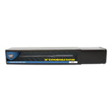 26‑inch steel expandable baton featuring rubberized handle and included nylon holster shown inside packaging ready to ship