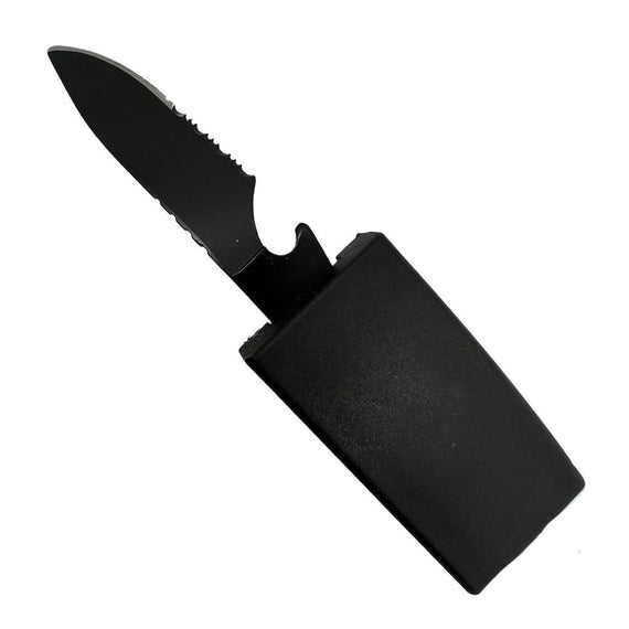 Streetwise Black Belt concealed self-defense knife with hidden 3.5-inch stainless steel blade and adjustable black nylon belt for everyday carry.