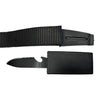 Streetwise Black Belt concealed self-defense knife with hidden 3.5-inch stainless steel blade and adjustable black nylon belt for everyday carry.